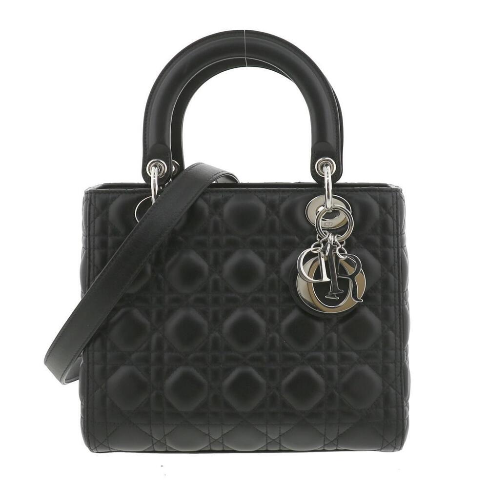 Christian Dior Lady Dior bag black cannage calfskin